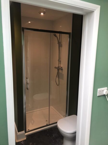 Completed shower at Ludlow renovation