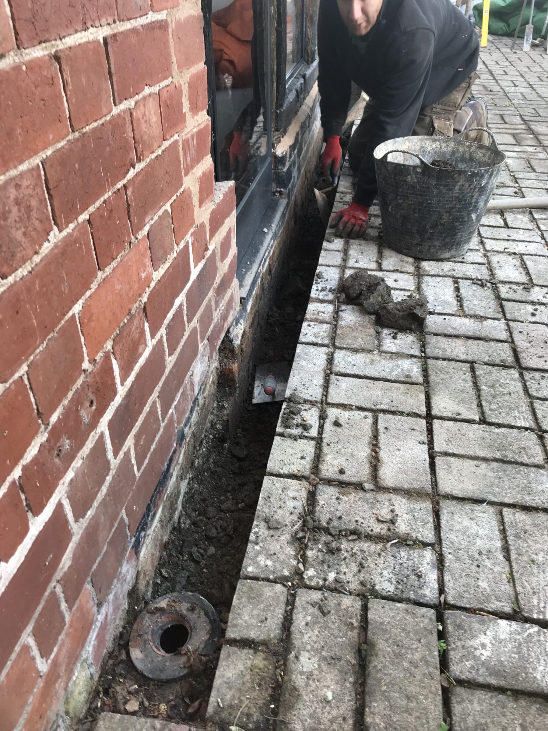 Work in progress installing French drains, Tarrington 2021